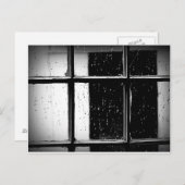 Zwart-wit regen op het raam Briefkaart (Voorkant / Achterkant)