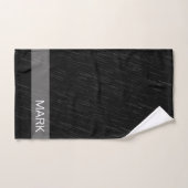 Zwart-wit regenpatroon, met monogram bad handdoek (Handdoek)