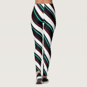 Zwart-wit Regimental Stripes Leggings (Achterkant)