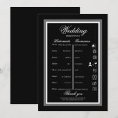 Zwart-wit reisplan  kaart (Voorkant / Achterkant)