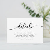 Zwart-wit Relax Script Details Informatiekaartje (Staand voorkant)
