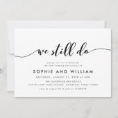 Zwart Wit Relax Script Huwelijksjubileum Feest Kaart (Voorkant)