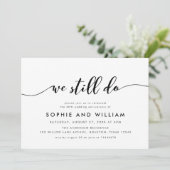 Zwart Wit Relax Script Huwelijksjubileum Feest Kaart (Staand voorkant)