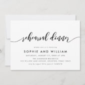Zwart-wit Relax Script Proefhuwelijksdiner Kaart (Voorkant)