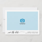 Zwart-wit Relax Script Sla de datumfoto op Save The Date (Voorkant)