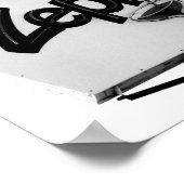 Zwart-wit  Reno Bar Martini Sign Poster (Hoek)