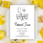 zwart-wit repetitie diner bruiloft kaart