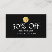 Zwart-wit Restaurant QR Code Menu en Kortingskaartje (Voorkant)