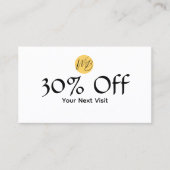 Zwart-wit Restaurant QR Code Menu en Kortingskaartje (Voorkant)