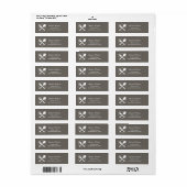 Zwart & Wit Restaurant Verpakkingslabel Etiket (Full Sheet)