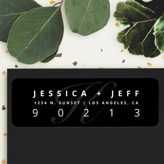 Zwart-wit | Retouradres Etiket