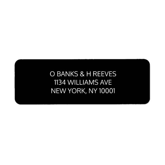 Zwart-wit retouradreslabels etiket (Voorkant)