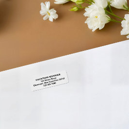 Zwart-wit retouradreslabels voor trouwkaarten etiket