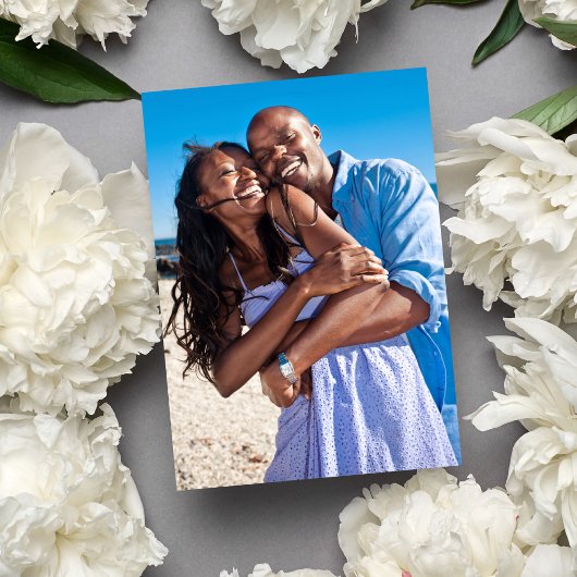 zwart-wit retro  70s bruiloft kaart