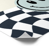 Zwart & wit retro Bedankt voor kickin' food teken Poster (Hoek)