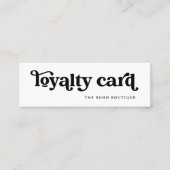 Zwart-Wit | Retro Boho Typografie Klantenkaartje (Voorkant)