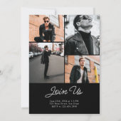 Zwart-wit Retro Bold Klasse van 2024 Afstuderen Kaart (Achterkant)