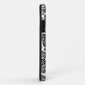 Zwart & Wit  Retro Circles Patroon Case-Mate iPhone Case (Achterkant/rechts)