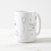 Zwart Wit Retro Foto Afstuderen Koffiemok (Voorkant rechts)