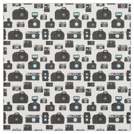 Zwart-wit Retro Fotograaf Camera Patroon Stof