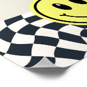 Zwart & wit retro grijp wat Snacks voedsel teken Poster (Hoek)