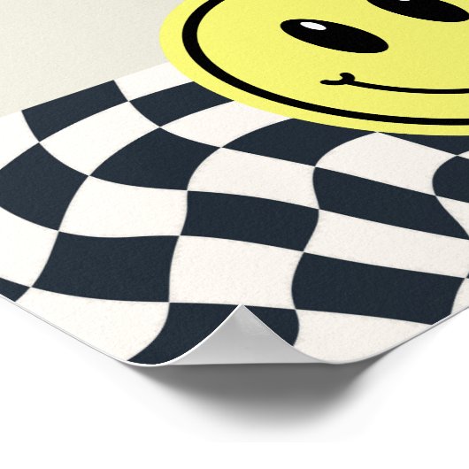 Zwart & wit retro grijp wat Snacks voedsel teken Poster (Hoek)