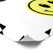 Zwart & wit retro grijp wat voedsel teken poster (Hoek)