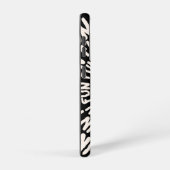 Zwart wit retro groovy leuke concentrische cirkel samsung galaxy hoesje (Rechterkant)