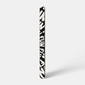 Zwart wit retro groovy leuke concentrische cirkel samsung galaxy hoesje (Linkerkant)