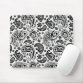 Zwart & Wit Retro  Paisley Patroon Ontwerp Muismat (Met muis)