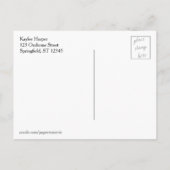 Zwart & Wit Retro Patronen Graduation Party Uitnodiging Briefkaart (Achterkant)