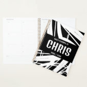 Zwart-wit Retro Personal Business Dagelijks Planner (Display)