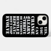 Zwart & Wit Retro Script Inspirerend Case-Mate iPhone Case (Achterkant (horizontaal))
