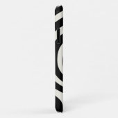 Zwart-wit retro stijl golven Case-Mate iPhone case (Achterkant/rechts)
