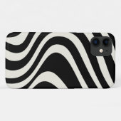 Zwart-wit retro stijl golven Case-Mate iPhone case (Achterkant (horizontaal))