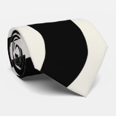 Zwart-wit retro stijl golven stropdas (Opgerold)