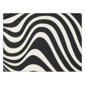 Zwart-wit retro stijl golven tafelkleed (Voorkant (Horizontaal))