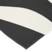 Zwart-wit retro stijl golven tafelkleed (Gekanteld)