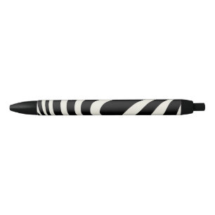 Zwart-wit retro stijl golven zwarte inkt pen
