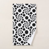 Zwart-wit Retro Stippenpatroon Bad Handdoek (Handdoek)