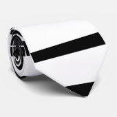 Zwart-wit Retro Striped Stropdas (Opgerold)