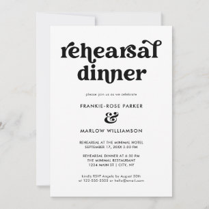 Zwart Wit Retro Typografie Repetitie Diner Kaart