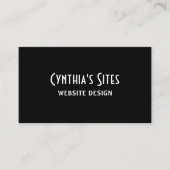 Zwart-wit retro vet visitekaartje (Voorkant)