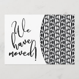 Zwart-wit Retro Wave Pattern "We hebben ons verpla Aankondiging