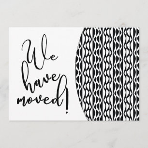 Zwart-wit Retro Wave Pattern "We hebben ons verpla Aankondiging