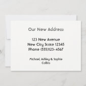 Zwart-wit Retro Wave Pattern "We hebben ons verpla Aankondiging (Achterkant)