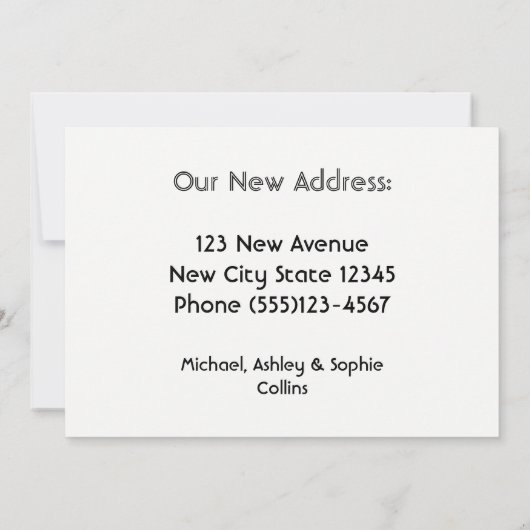 Zwart-wit Retro Wave Pattern "We hebben ons verpla Aankondiging (Achterkant)