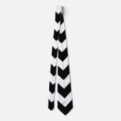Zwart-wit reuzenmaat Chevron Stropdas (Achterkant)