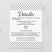 Zwart & Wit Richting Details Stippen Informatiekaartje (Voorkant)