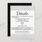 Zwart & Wit Richtingen Details Stippen Informatiekaartje (Voorkant / Achterkant)